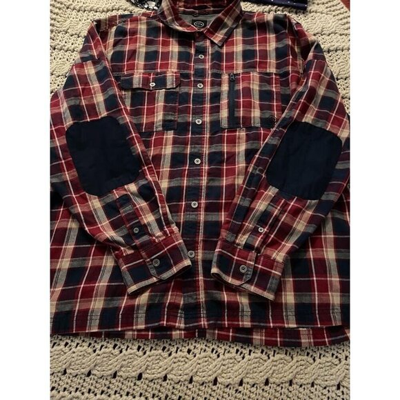 Wrangler ATG Mens 2XL Organic Cotton & Recycled Polyester Red Plaid Button-Up Sh - Picture 11 of 14